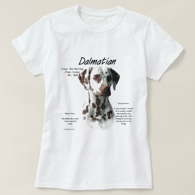 T-shirt Dalmatien (foie) Conception de l'histoire (Design devant)