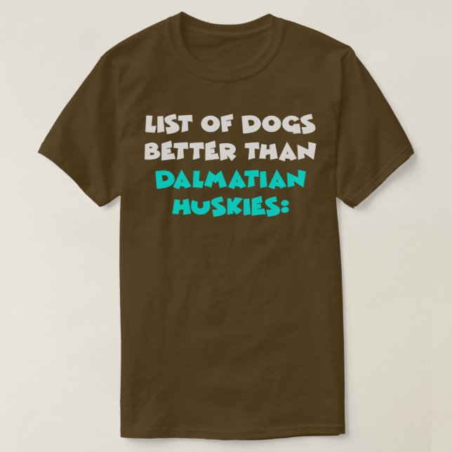 T-shirt Dalmatien Husky (Design devant)
