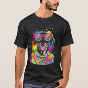 T-shirt **Dalmatien Pop-Art Vibrant avec Lunettes de Solei