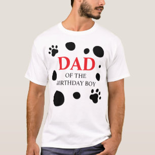 T-shirt Dalmatien Spots DAD de l'anniversaire garçon/fill