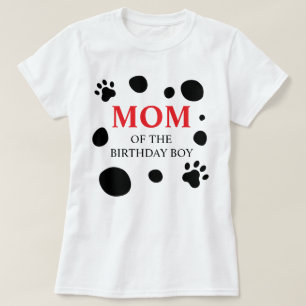 T-shirt Dalmatien Spots MOM de l'anniversaire garçon/fille