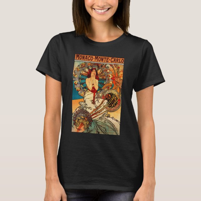 T-shirt d'Alphonse Mucha Monaco Monte Carlo (Devant)