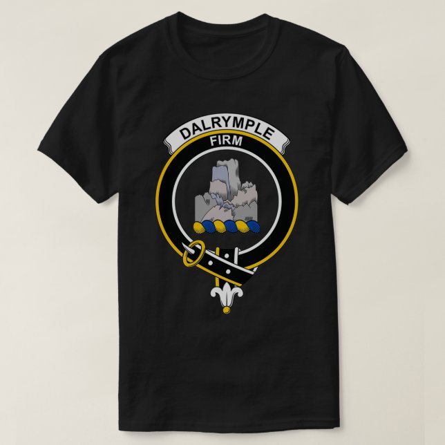 T-shirt Dalrymple Crest Tartan Clan Scottish Clan (Design devant)