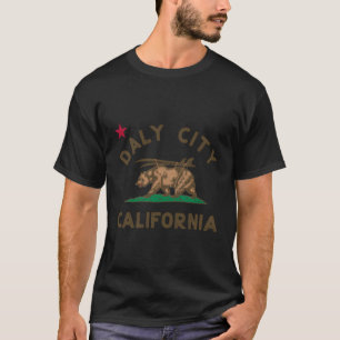T-shirt Daly City California Beach Drapeau Ours Surf Ca