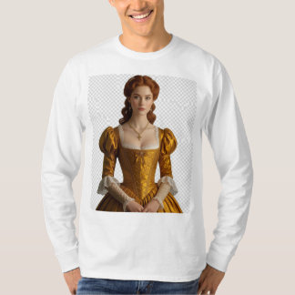 T-shirt “Dama Renacentista Dorada – Arte Elegante y Realis