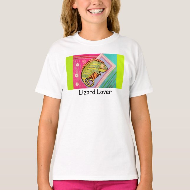 T-shirt d'amant de lézard (Devant)