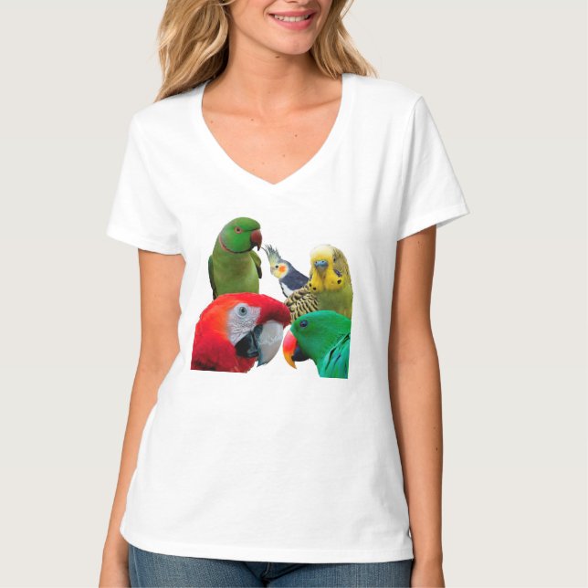 T-shirt d'amants de perroquets (Devant)