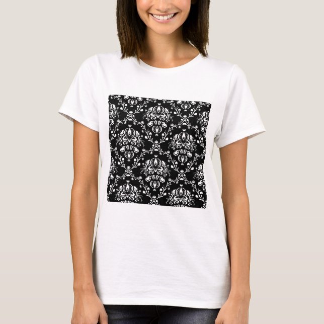 T-shirt Damas noir et blanc (Devant)