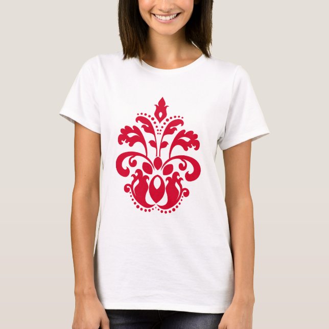 T-shirt Damas victorienne d'élégance rouge (Devant)