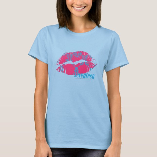 T-shirt Damask Aqua-Magenta (Devant)