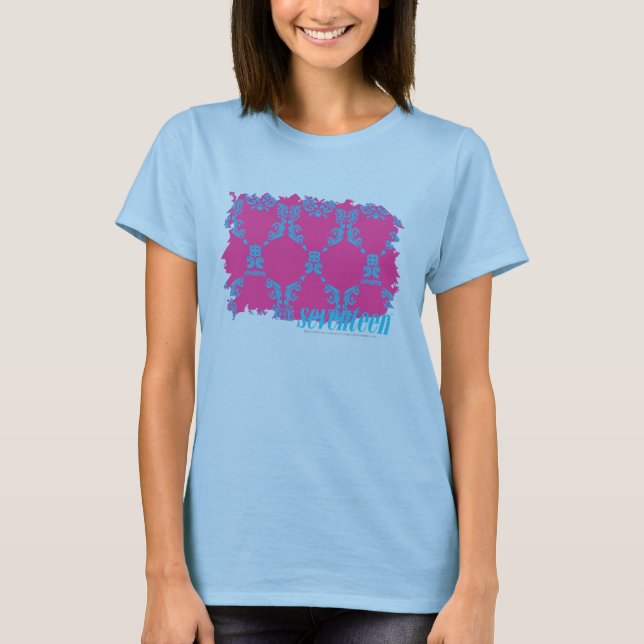 T-shirt Damask Aqua-Purple 2 (Devant)