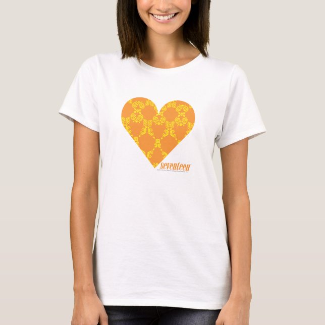 T-shirt Damask Orange-Yellow 2 (Devant)