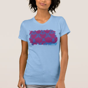 T-shirt Damassé 3 Aqua-Magenta