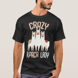 T-shirt Dame Alpaca Folle Femmes Alpaca Lama