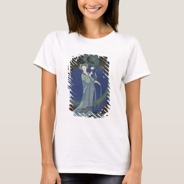 T-shirt Dame au Dragon (litho couleur) (Devant)