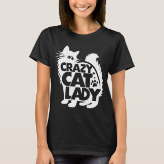 T-shirt Dame aux chats folle
