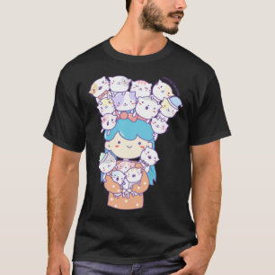 T-shirt Dame aux chats Mme Blueberry Monkimonk Fanatique