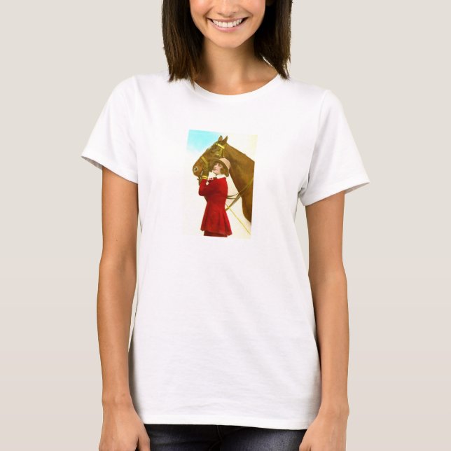 T-shirt Dame avec cheval (Devant)