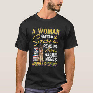 T-shirt Dame bibliophile Maman berger allemand mignon Bouq