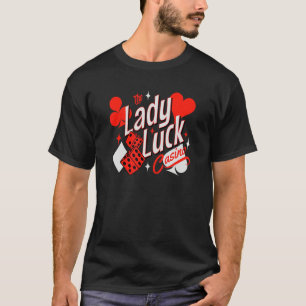 T-shirt Dame Chance Joueuse de cartes de jeux de casino Ro