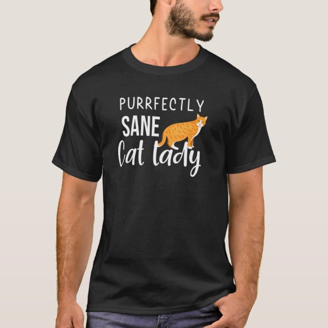 T-shirt Dame Chat Parfaitement Saine Ca (Devant)