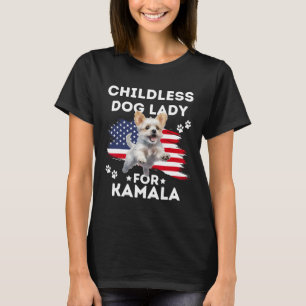 T-shirt Dame Chien Sans Enfant Pour Kamala Harris Concepti