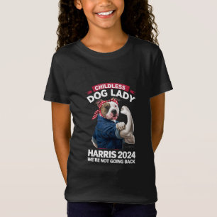 T-Shirt Dame Chien Sans Enfant Vote Kamala Élection 2024