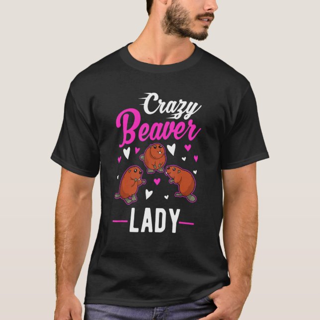 T-shirt Dame Crazy Beaver (Devant)