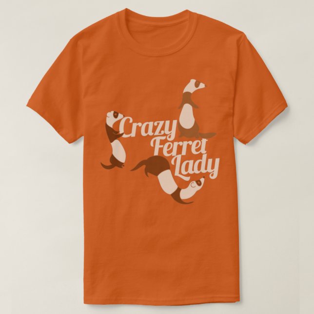 T-shirt Dame Crazy Ferret (Design devant)