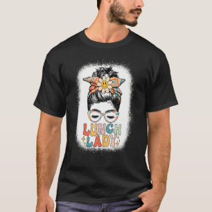 T-shirt Dame de cantine chignon désordonné Retro Squad des