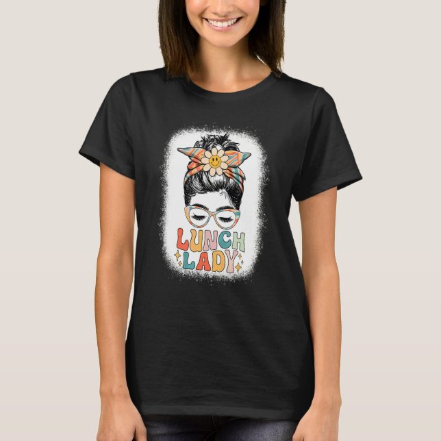 T-shirt Dame de cantine chignon désordonné Retro Squad des (Devant)