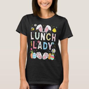 T-shirt Dame de cantine drôle de lapin Cafétéria Joyeuse j