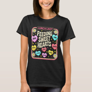 T-shirt Dame de cantine valentines rétro mignonne cafétéri