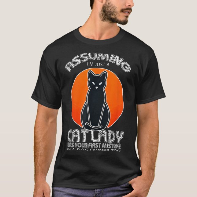 T-shirt Dame de chat de l'Halloween de Uming _ Chien et ch (Devant)