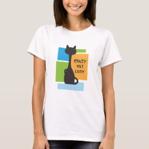 T-shirt dame de chat fou