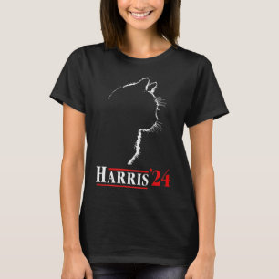T-shirt Dame de chat pour Kamala Harris Président Biden 24