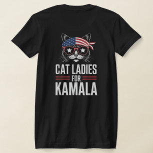 T-shirt Dame de chat sans enfant pour Kamala 2024