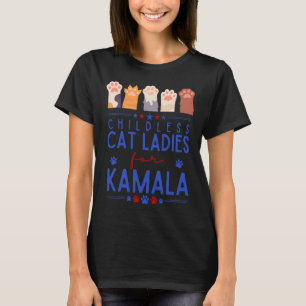 T-shirt Dame de chat sans enfants pour Kamala Harris Tim W