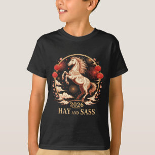 T-shirt Dame de cheval Kawaii 2026 alimentée par Hay &amp;