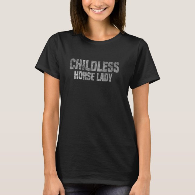 T-shirt Dame de cheval sans enfants 2024 (Devant)