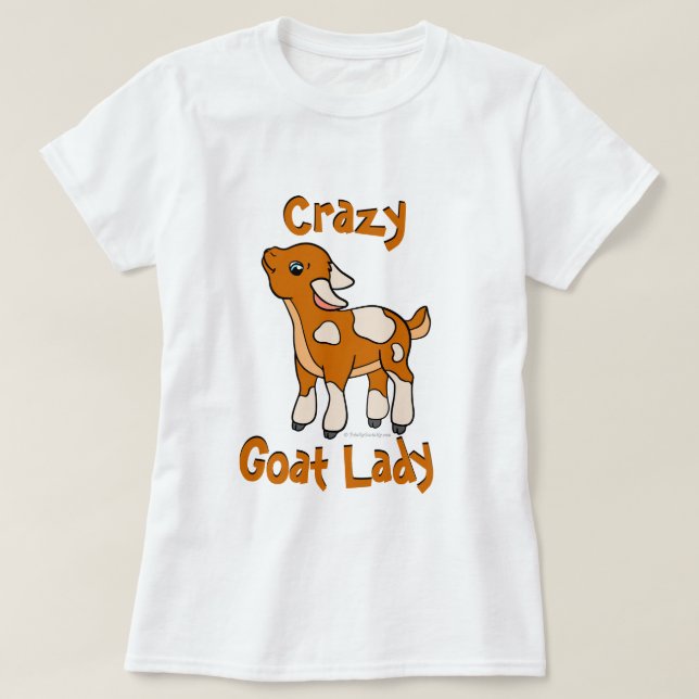 T-shirt DAME DE CHÈVRE CRAZY | par TotallyGoatally™ (Design devant)