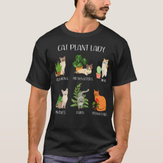 T-shirt Dame de compagnie de chat et de plantes Confort Ch