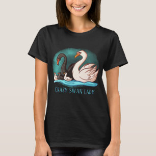 T-shirt dame de cygne folle ajouter du texte