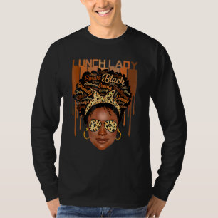T-shirt Dame de déjeuner noire Afro Afro Afro Afro Afro Af
