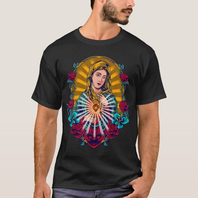 T-shirt Dame de Guadalupe Marie (Devant)