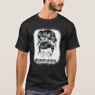 T-shirt Dame de la cantine décolorée aux cheveux décoiffés