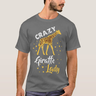 T-shirt Dame de la Girafe folle pour l'amour de la Girafe 