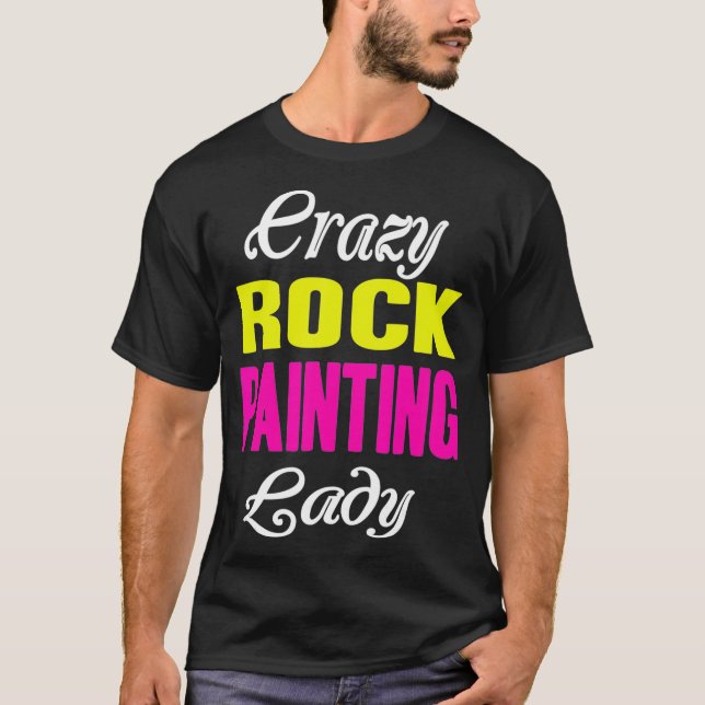 T-shirt Dame de Peinture de Rock fou (Devant)