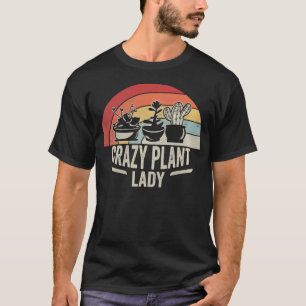 T-shirt Dame de plante folle rétro vintage jardinage agric