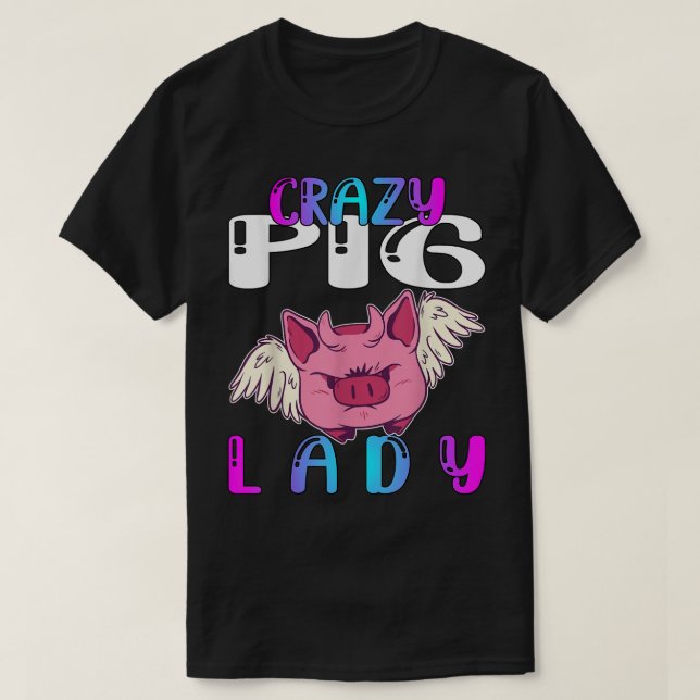 T-shirt Dame de porc folle 603 (Design devant)